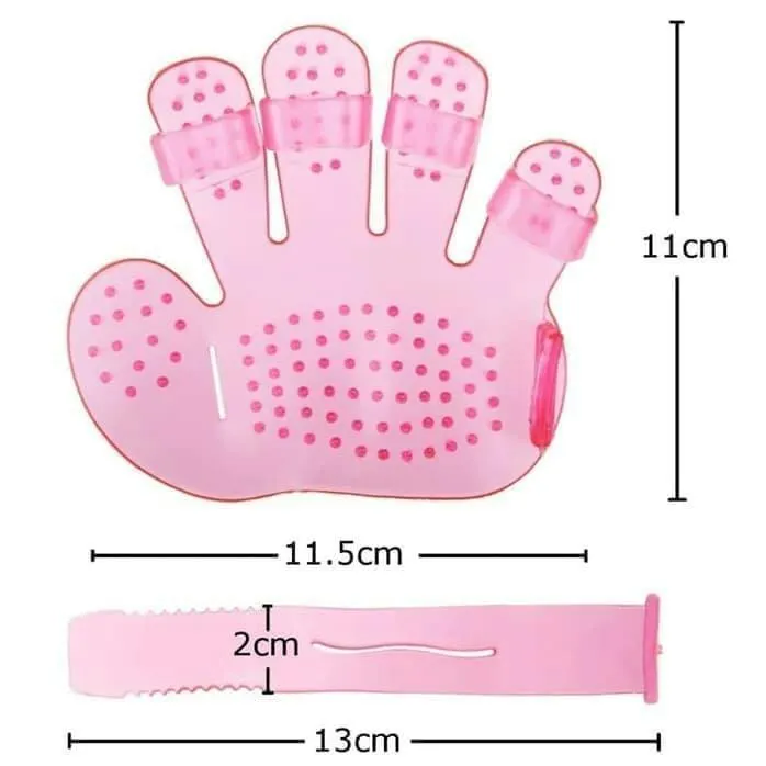 172 Rubber Pet Cleaning Massaging Grooming Glove Brush