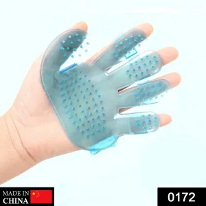 172 Rubber Pet Cleaning Massaging Grooming Glove Brush