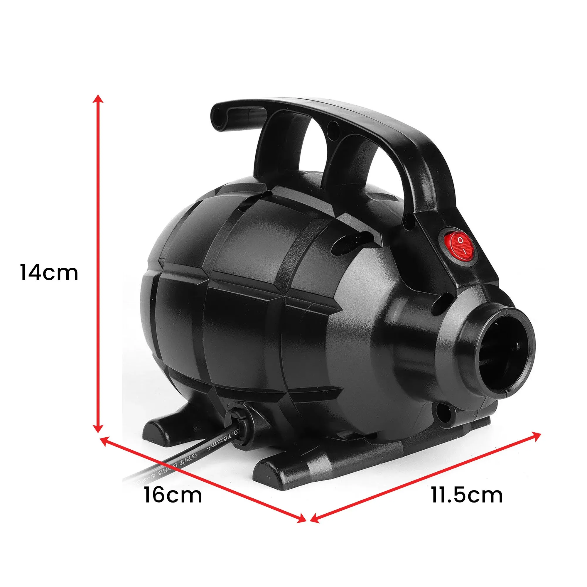 500W Electric Air Pump with 3 Nozzles, AC-Powered, Rapid, Compact - Kahuna