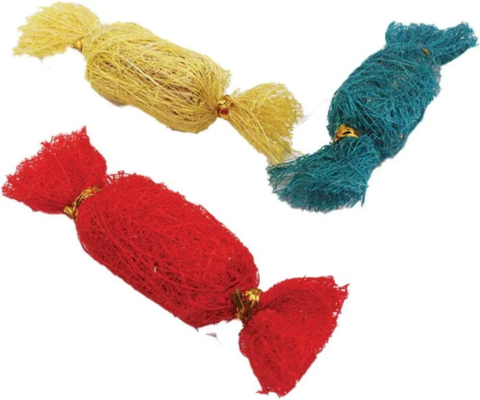 A & E Nibbles Loofah Candies Small Animal Toy