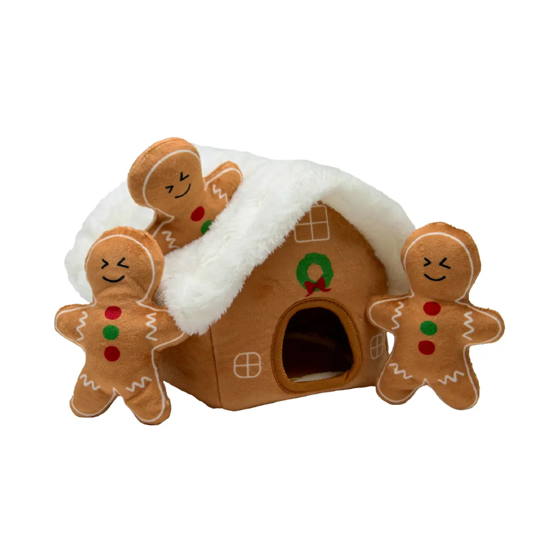 Ancol Snuffle Gingerbread Men & House Dog Toy