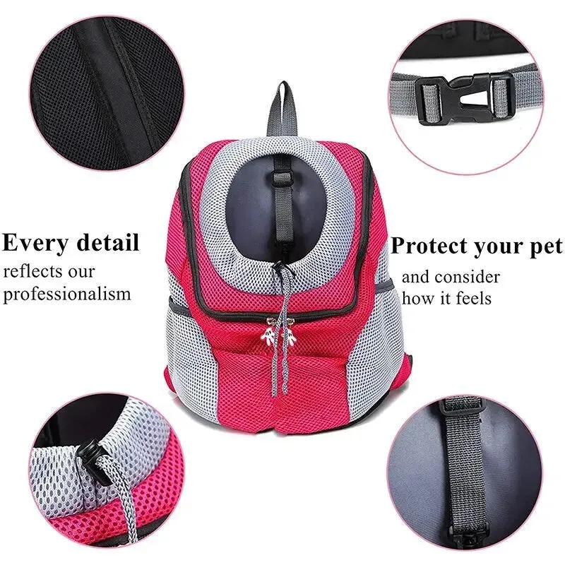 Anniepaw Breathable Portable Dog Backpack Double Shoulder Pet Carrier for Travel