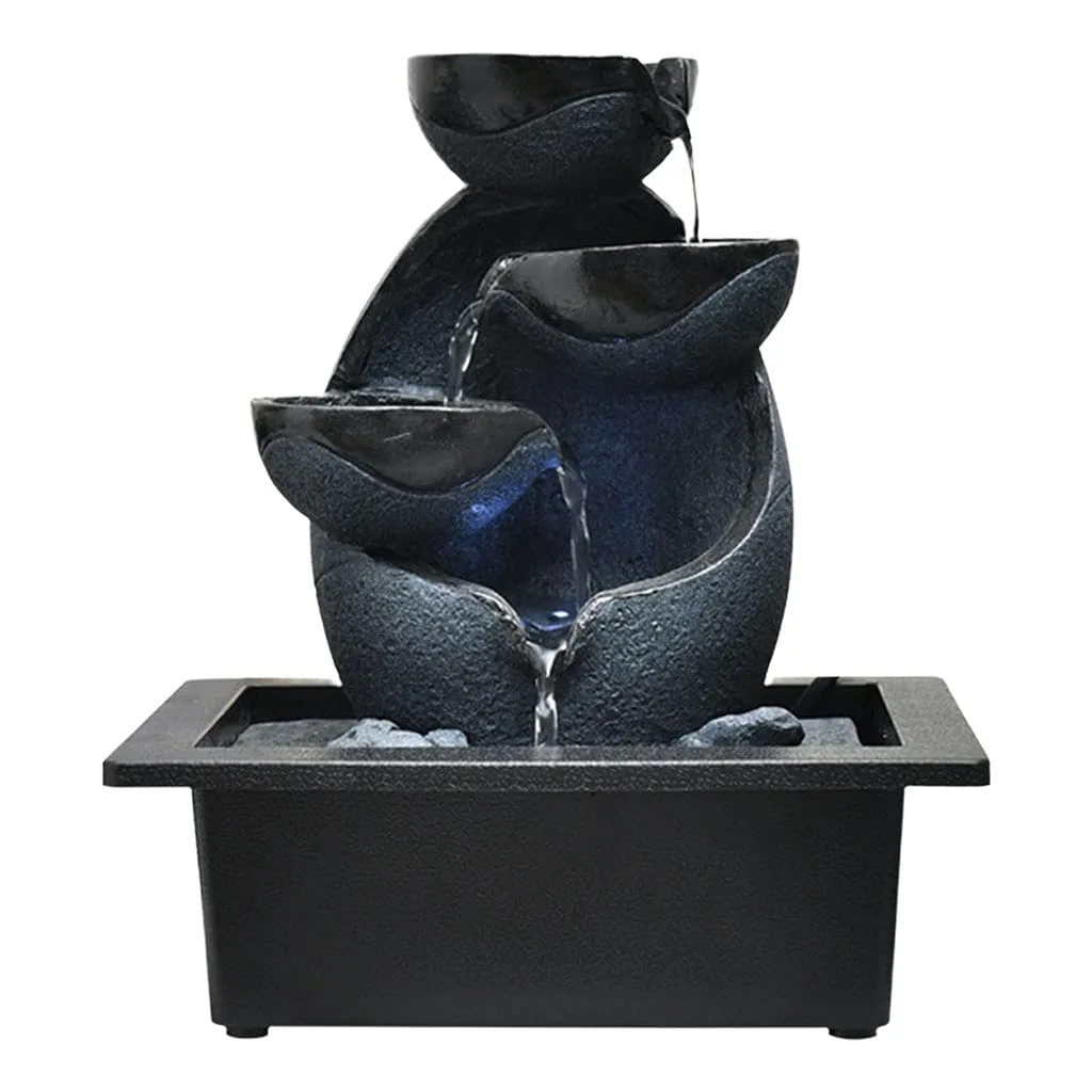 ATORSE® Water Fountain Fortune Feng Shui Waterfall Bedroom Ornaments Arts A