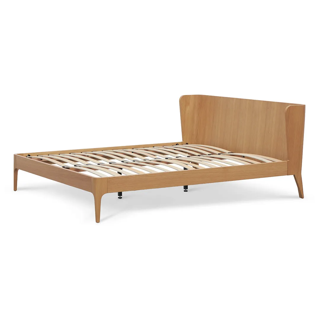 Belmont King Bed Frame - Natural Oak - Last One