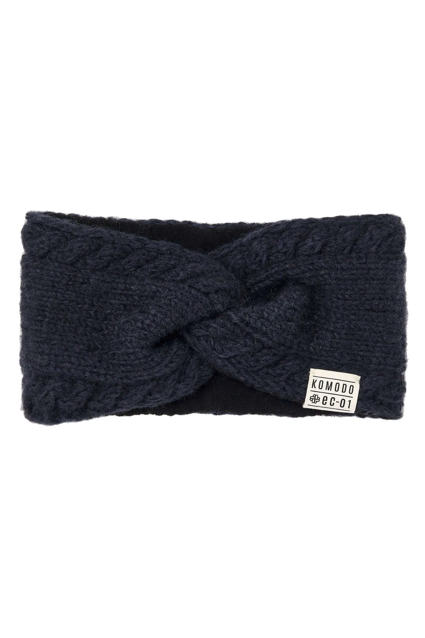 BIWA - Fleece Lined Lambswool Ear Warmer Dark Navy