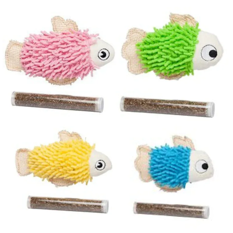 BUD'Z - Catnip Fish Cat Toy (Yellow)