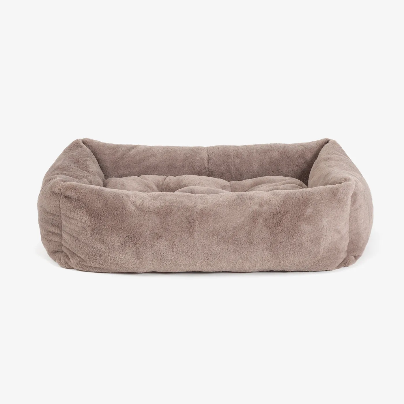 Cosy & Calming Puppy Crate Bed With Removable Covers in Calming Anti-Anxiety Fawn Faux Fur by Lords & Labradors