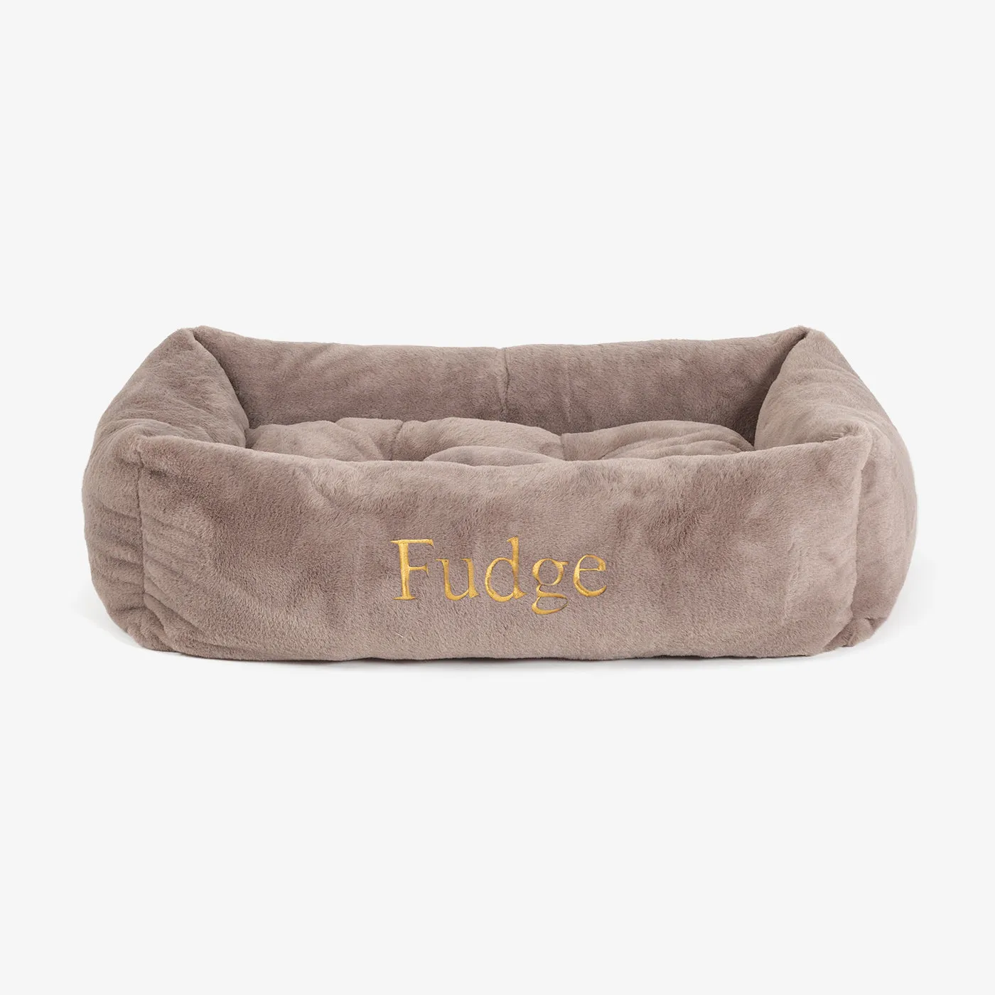 Cosy & Calming Puppy Crate Bed With Removable Covers in Calming Anti-Anxiety Fawn Faux Fur by Lords & Labradors