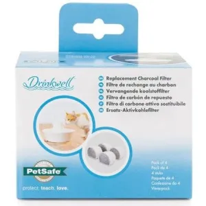 Drinkwell Ceramic Fountains Replacement Charcoal Filters (4-Pack)