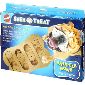 Ethical Pet SPOT Seek-A-Treat Shuffle Bone IQ Puzzle Interactive Dog Toy