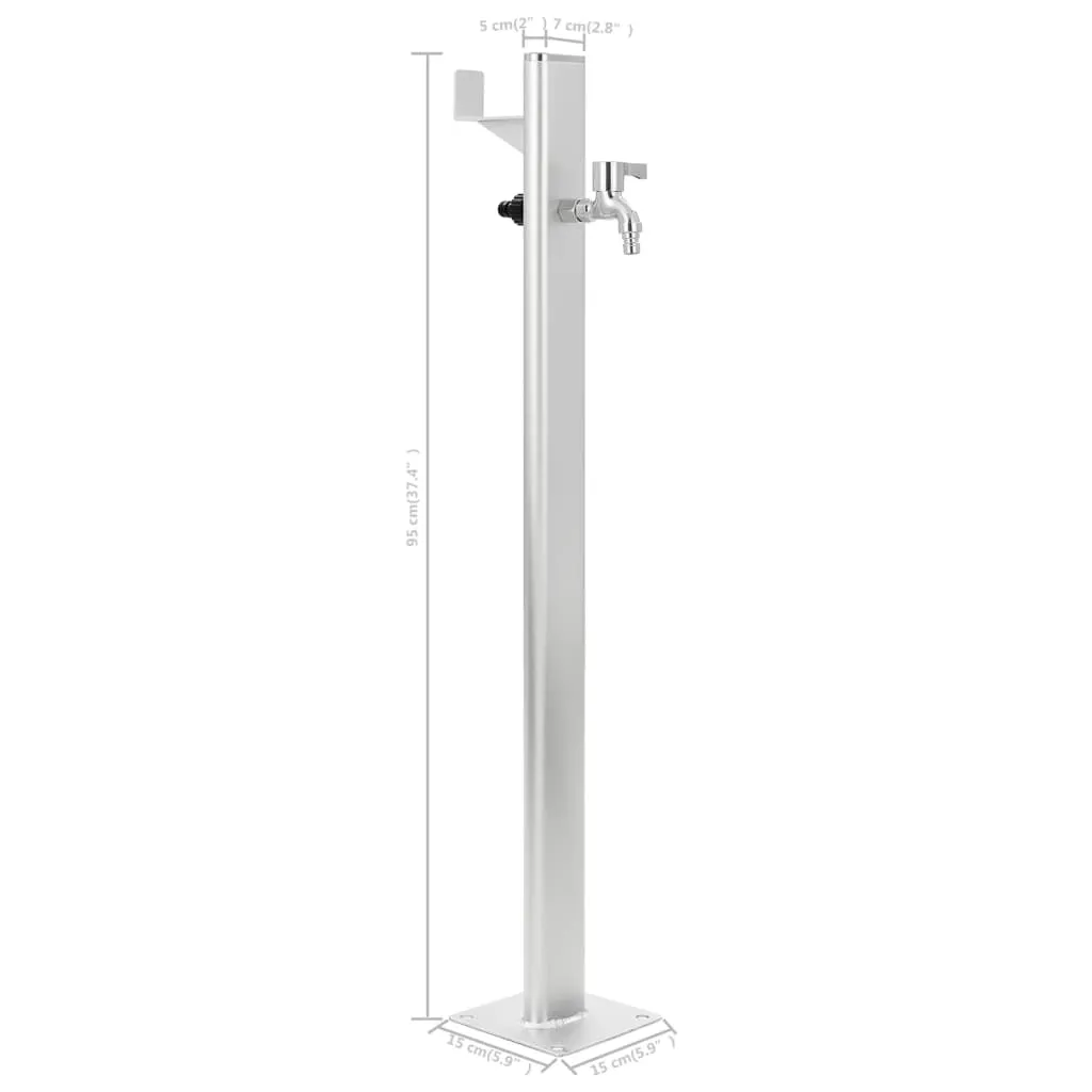 Garden Water Column Aluminium 95 cm