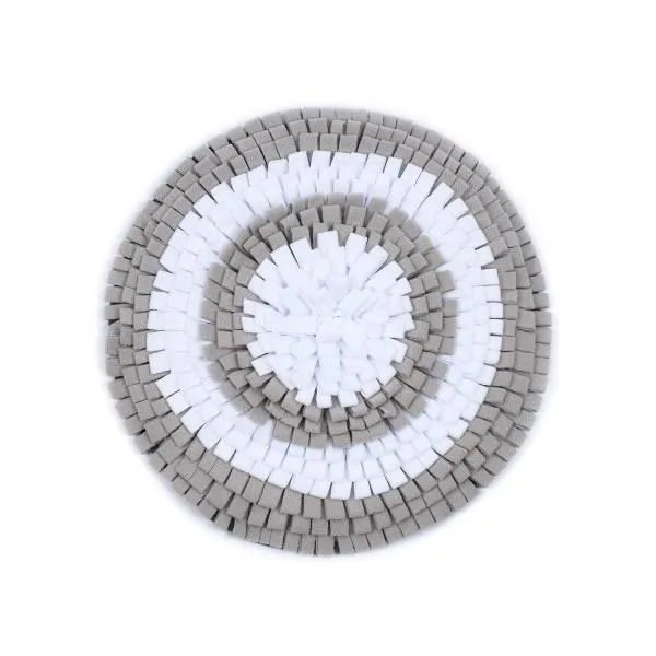 Grey & White round Snuffle Mat