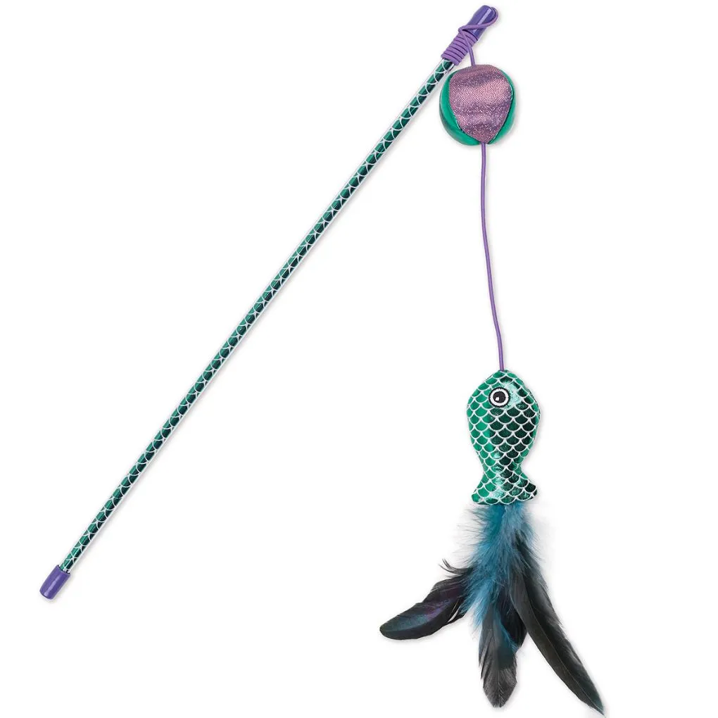 Kazoo Ripple Fish Wand Cat Toy