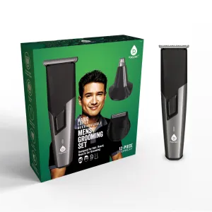 Mario Lopez Rechargeable Men's Grooming Set - Complete Hair, Beard, Nose, and Ear Grooming Kit