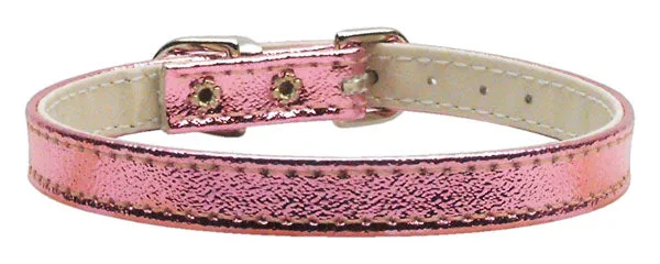 Metallic 3-8" Plain Collars Pink Mtl 8''