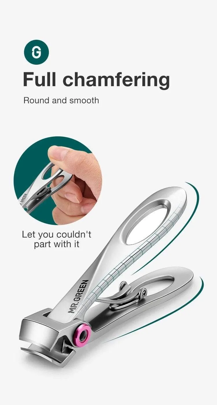 Nail Clippers Stainless Steel Wide Jaw Opening Manicure Fingernail Cutter Thick Hard Ingrown Toenail Scissors tools