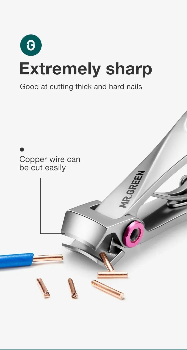 Nail Clippers Stainless Steel Wide Jaw Opening Manicure Fingernail Cutter Thick Hard Ingrown Toenail Scissors tools