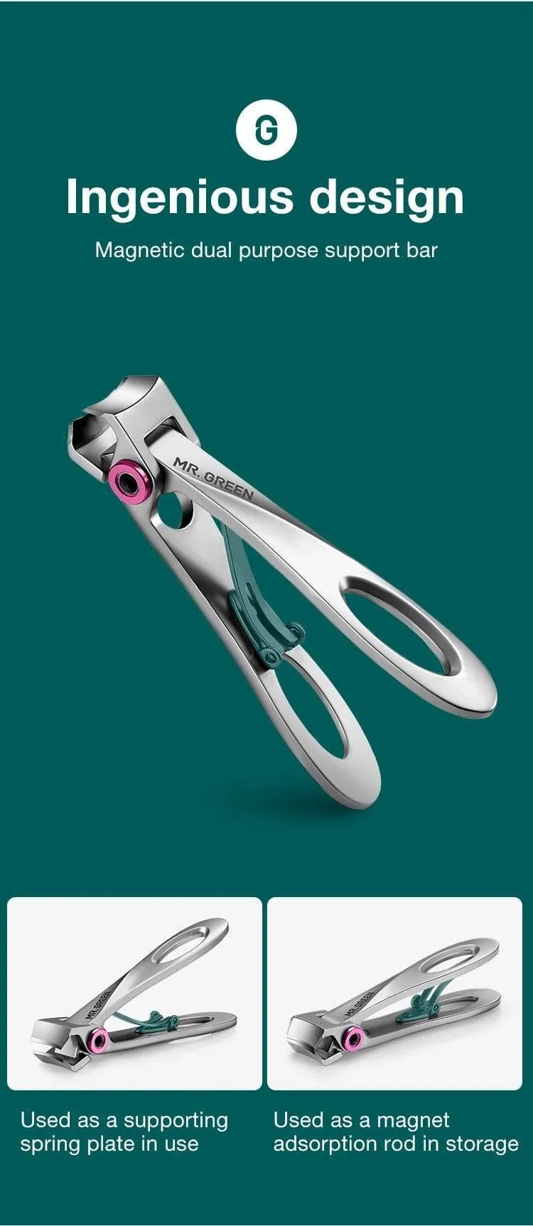 Nail Clippers Stainless Steel Wide Jaw Opening Manicure Fingernail Cutter Thick Hard Ingrown Toenail Scissors tools