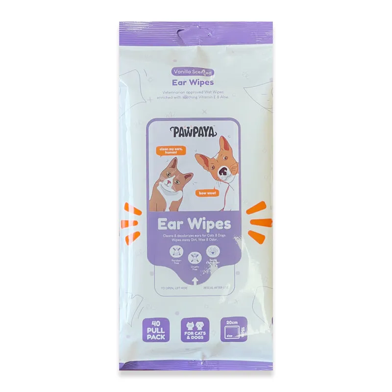 Pawpaya Ear Wipes for Dogs and Cats