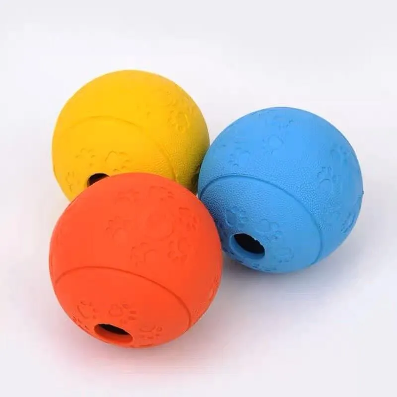 Pet Puzzle Toy Treats Food Dispensing Chew Rubber Ball for Dogs