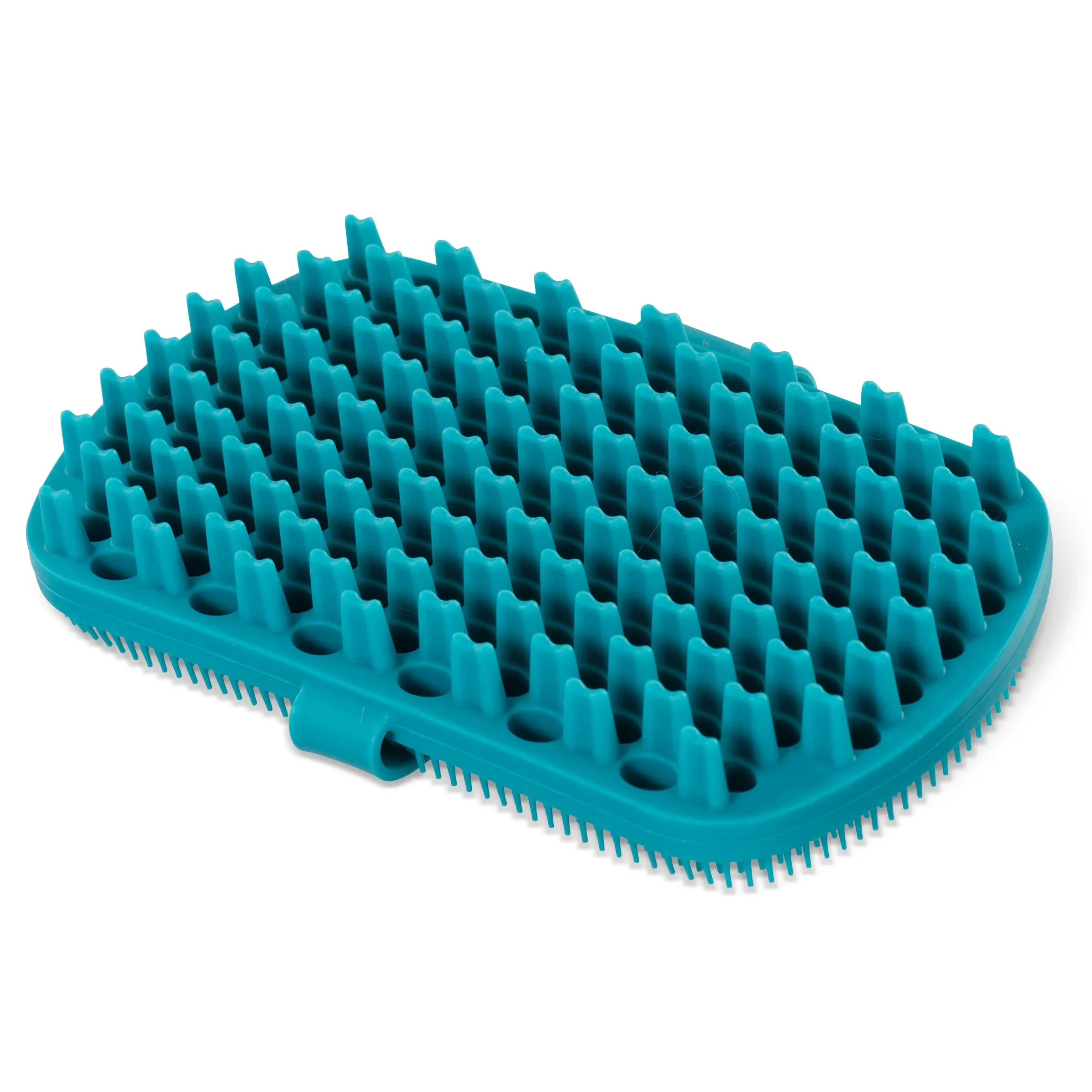 Silicone Dual Sided Grooming Brush with Hand Strap