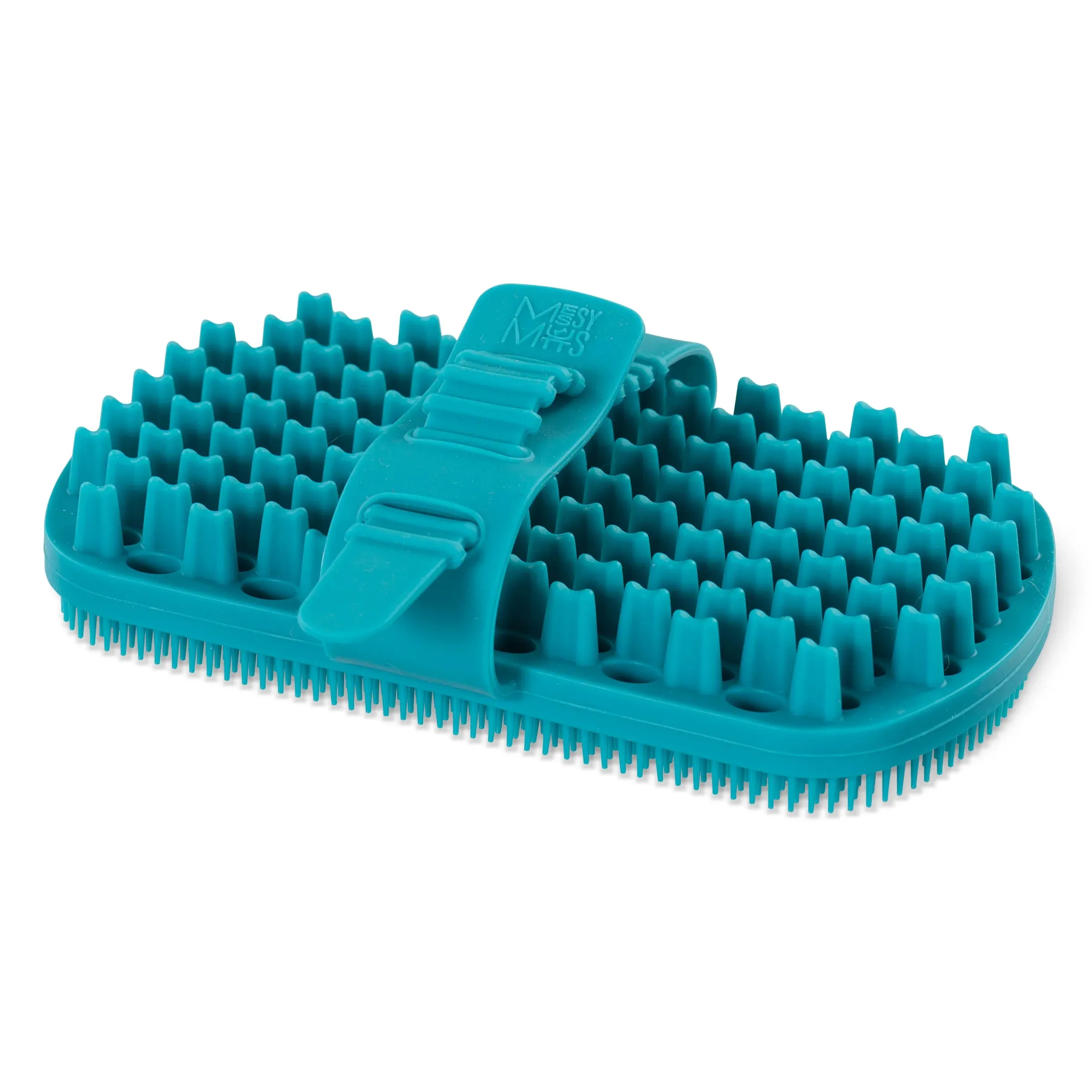 Silicone Dual Sided Grooming Brush with Hand Strap