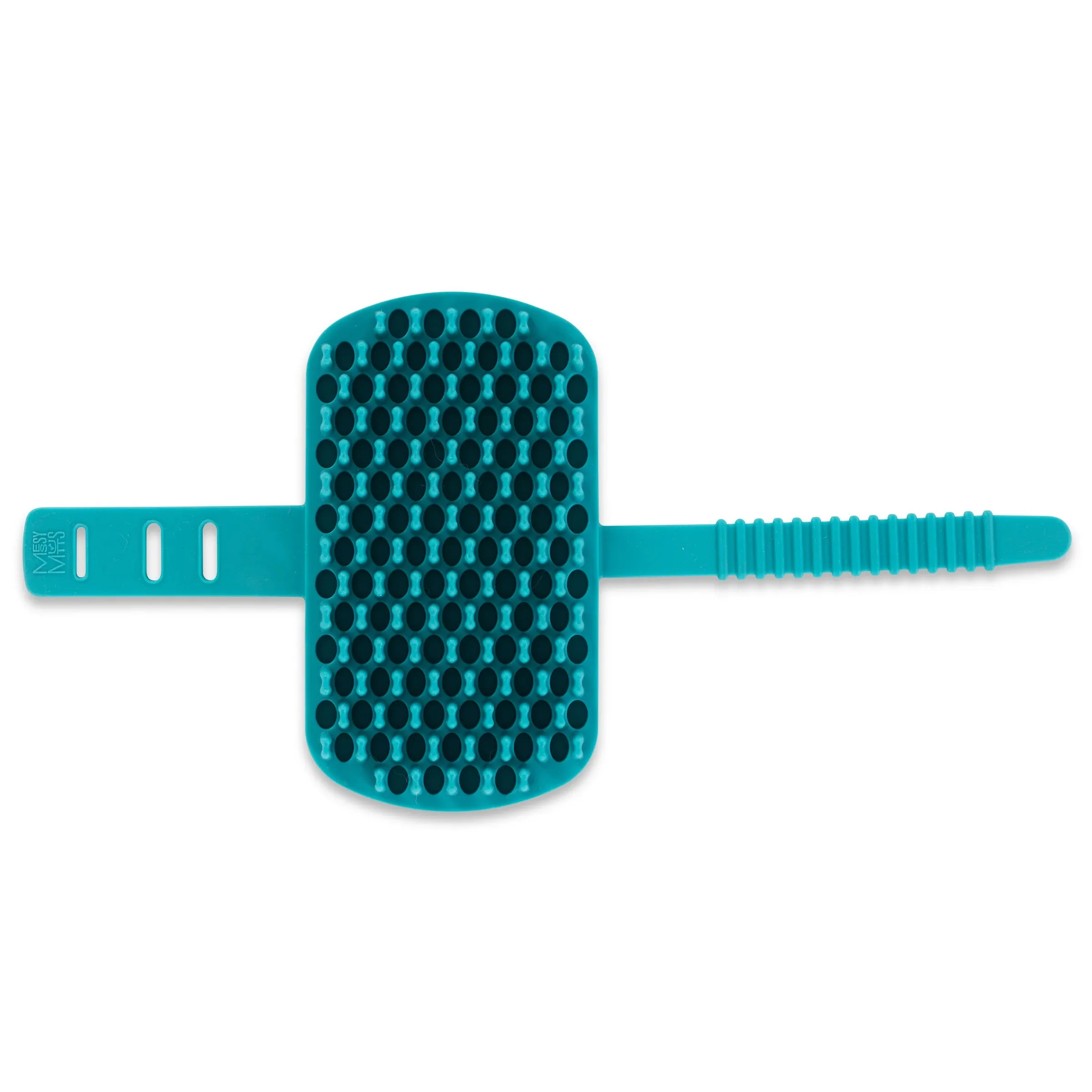 Silicone Dual Sided Grooming Brush with Hand Strap