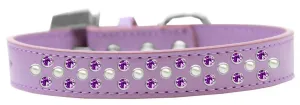 Sprinkles Dog Collar Pearl and Purple Crystals Size 16 Lavender