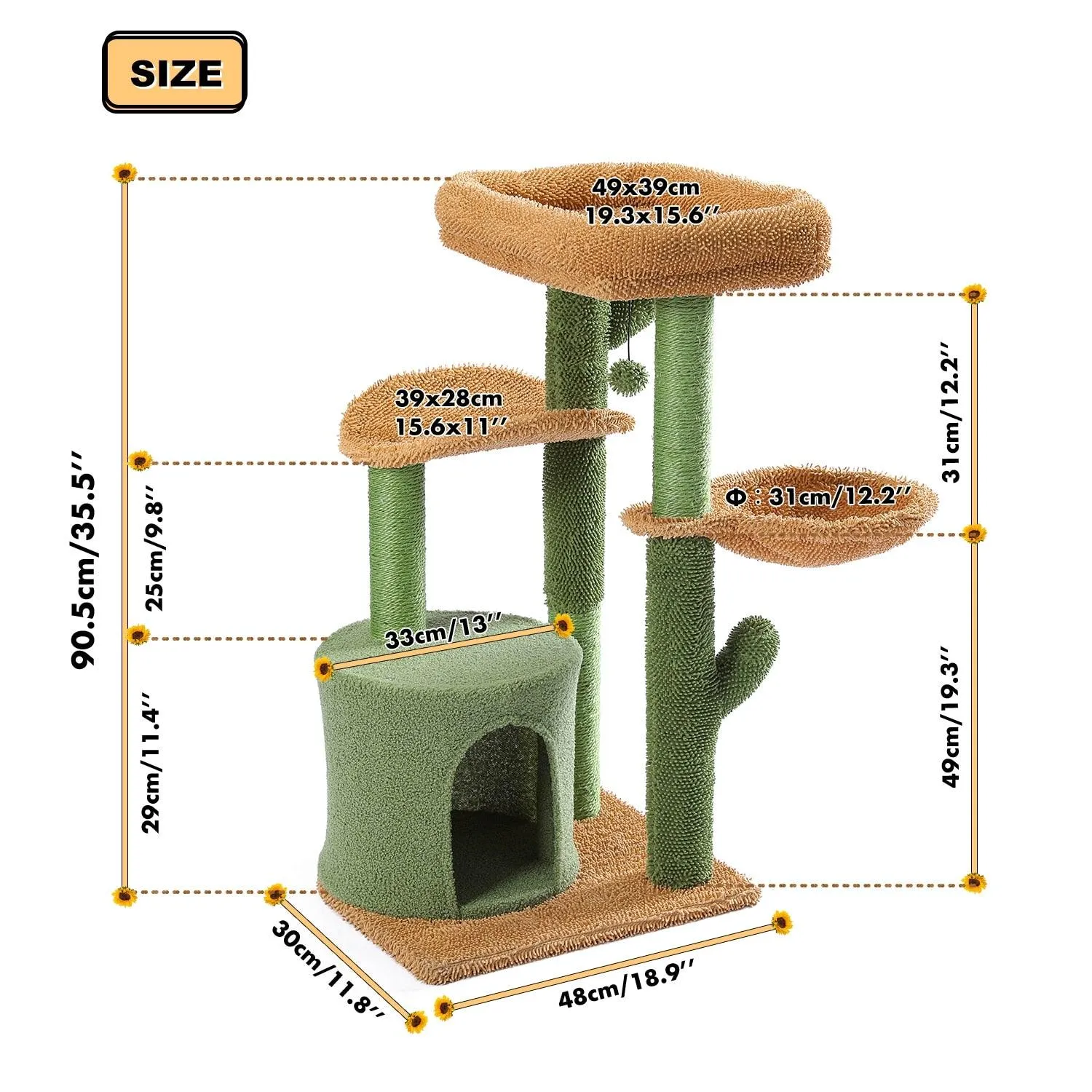 Urban Jungle Cactus Cat Tree