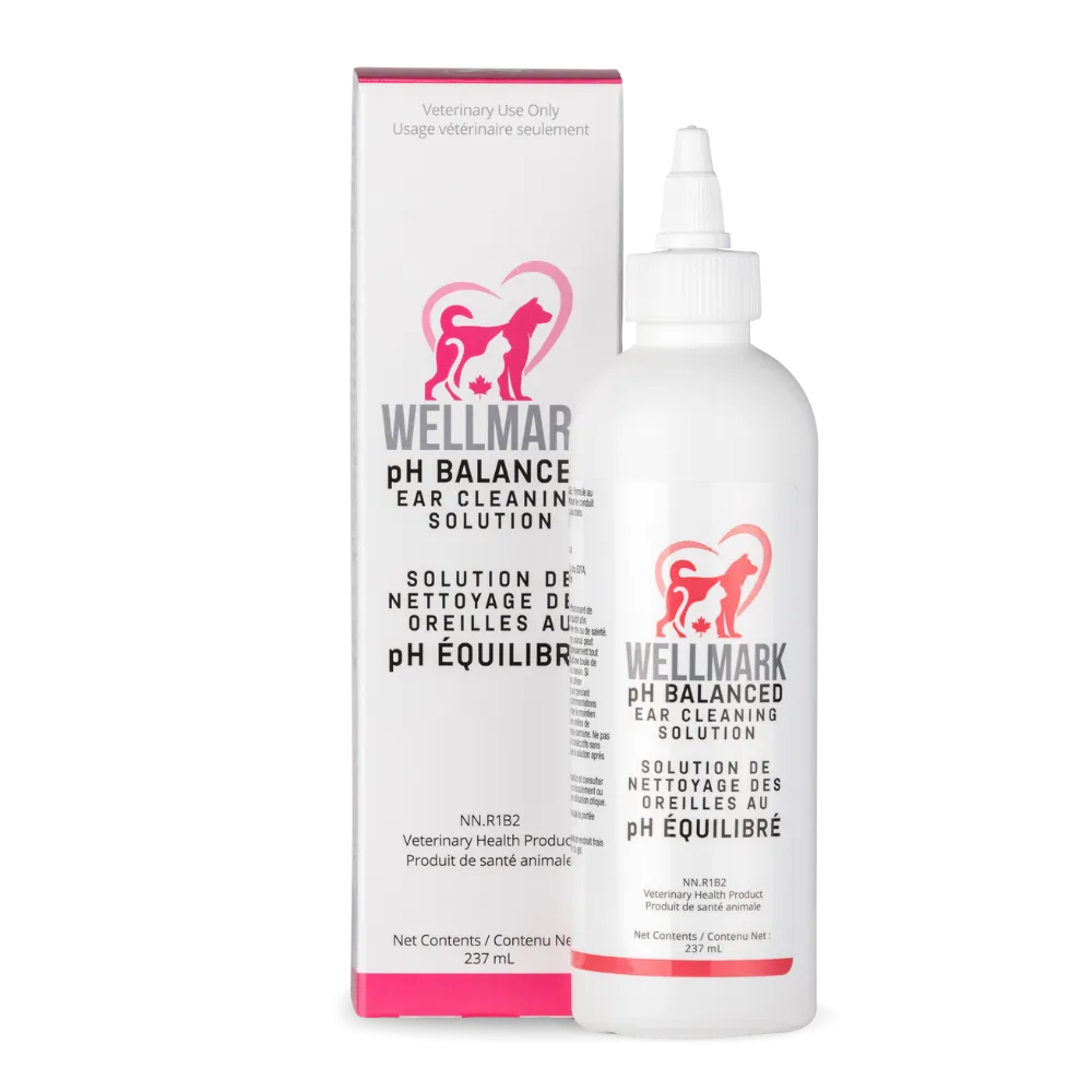 Wellmark pH Balanced Ear Cleaning Solution for Dogs & Cats - 237ml