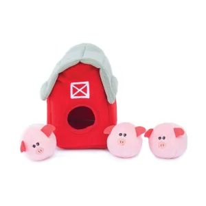 Zippypaws Burrow Pig Barn Dog Toy