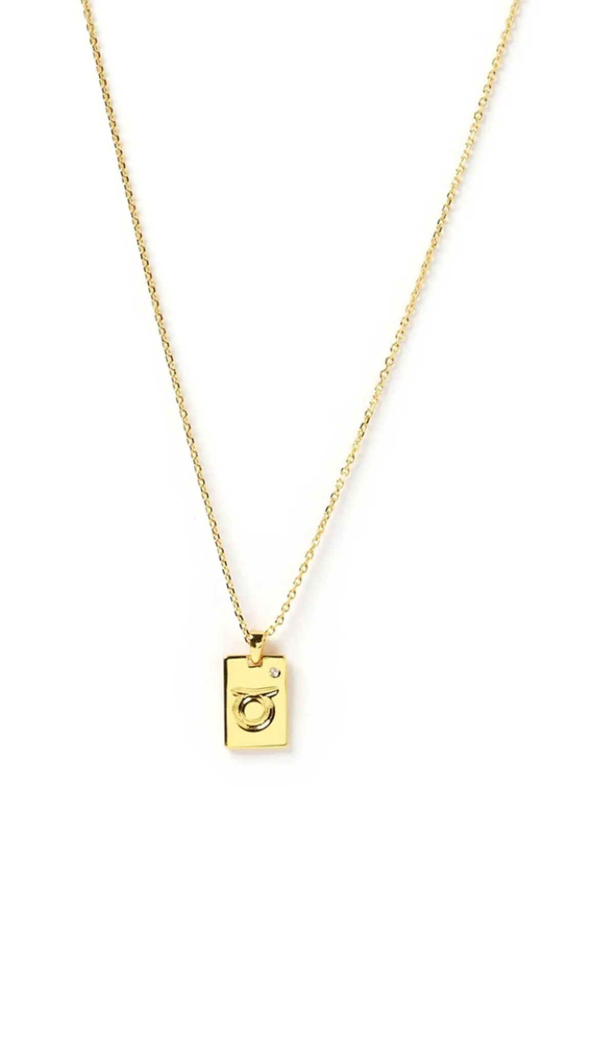 Zodiac Tag Necklace - Gold