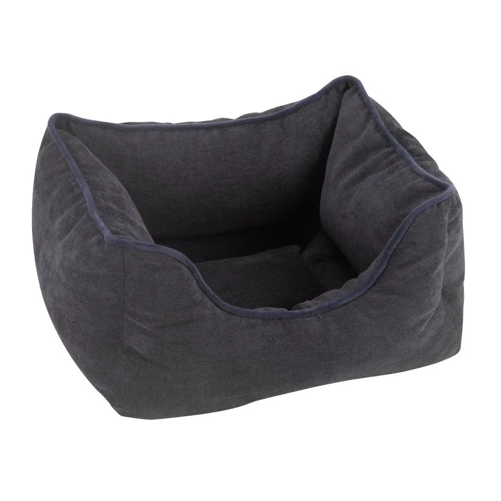 Zoon 67cm Medium Navy TuffEarth Recycled Chenille Square Pet Bed