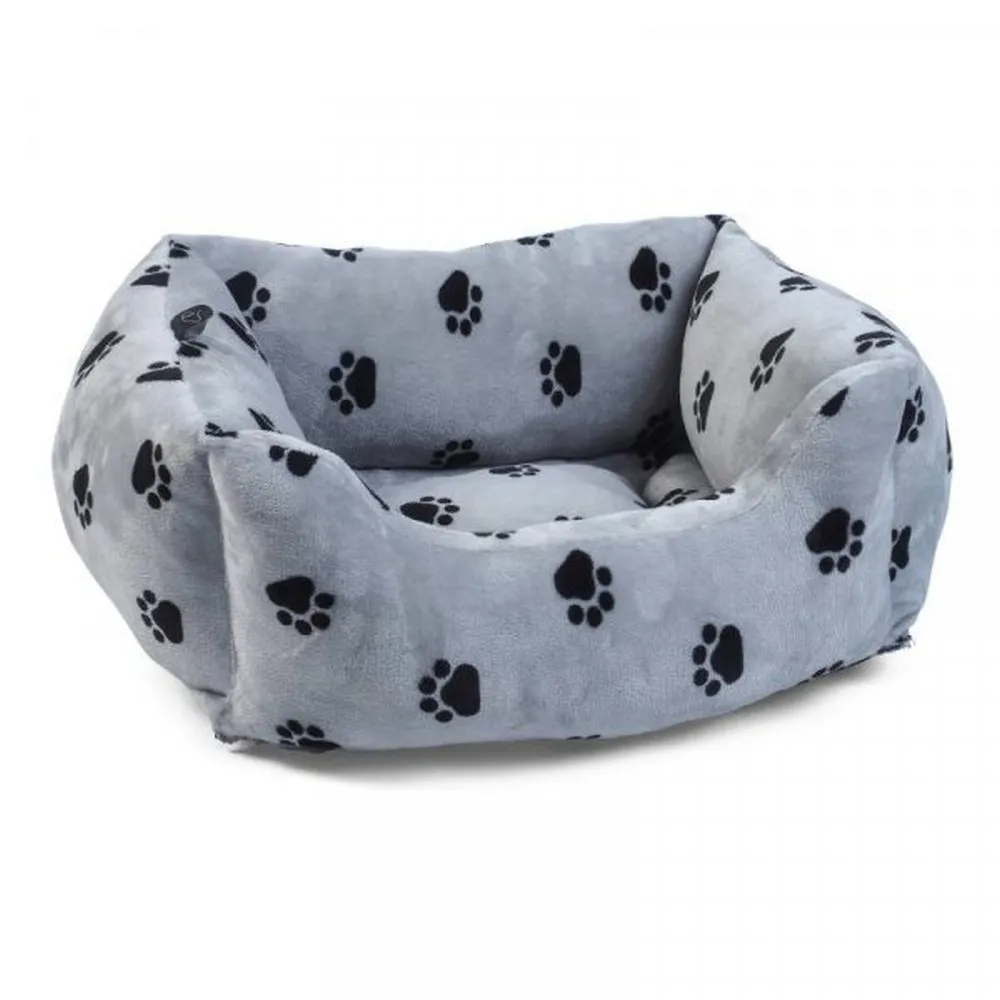 Zoon Grey Snugpaws Square Bed - Medium