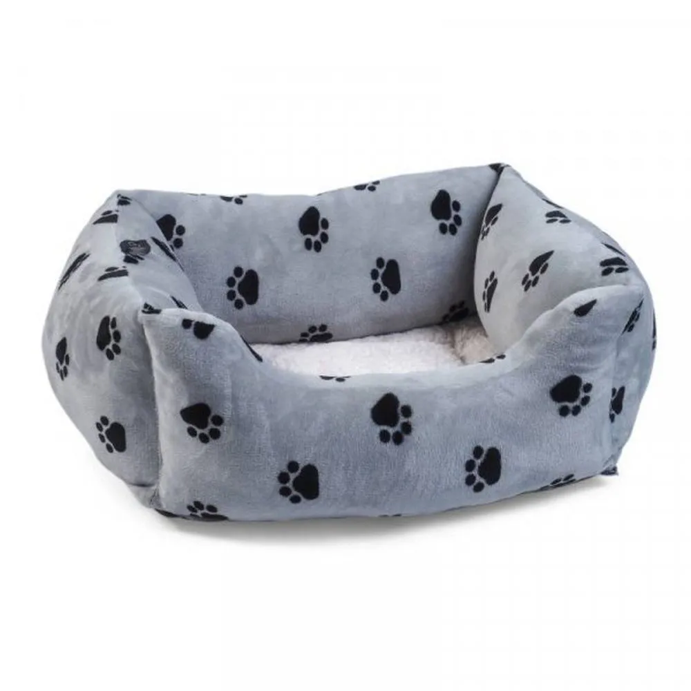 Zoon Grey Snugpaws Square Bed - Medium