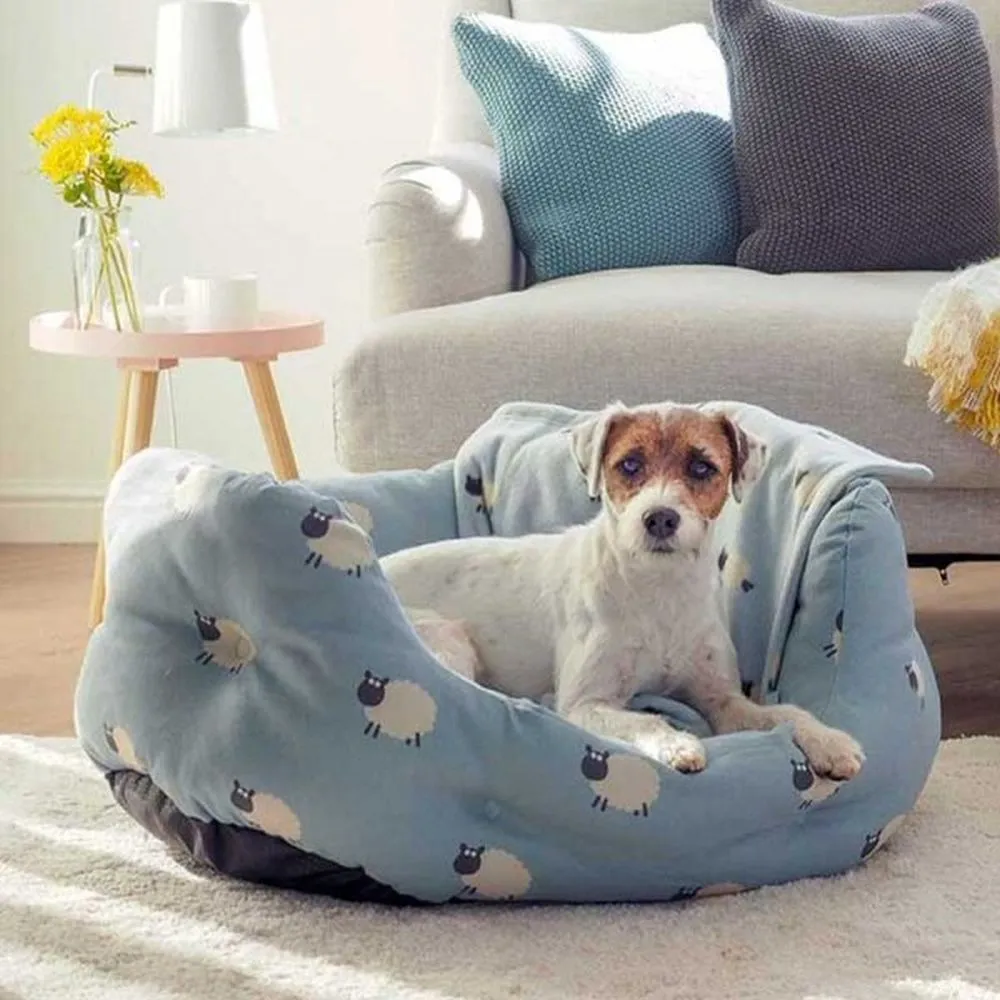 Zoon Oval Counting Sheep Pet Bed - Small